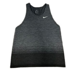 NIKE Racerback Tee-Shirt Women's Size Small Black Gray Athletic Stretchy Top